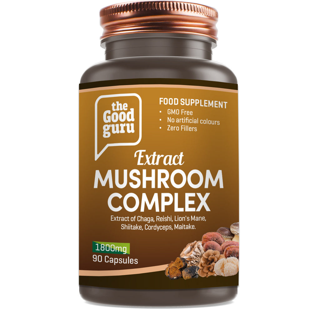The Good Guru Mushroom Complex Extract - Immune, Heart, Blood Bressure, Liver - Guardian Angel Naturals