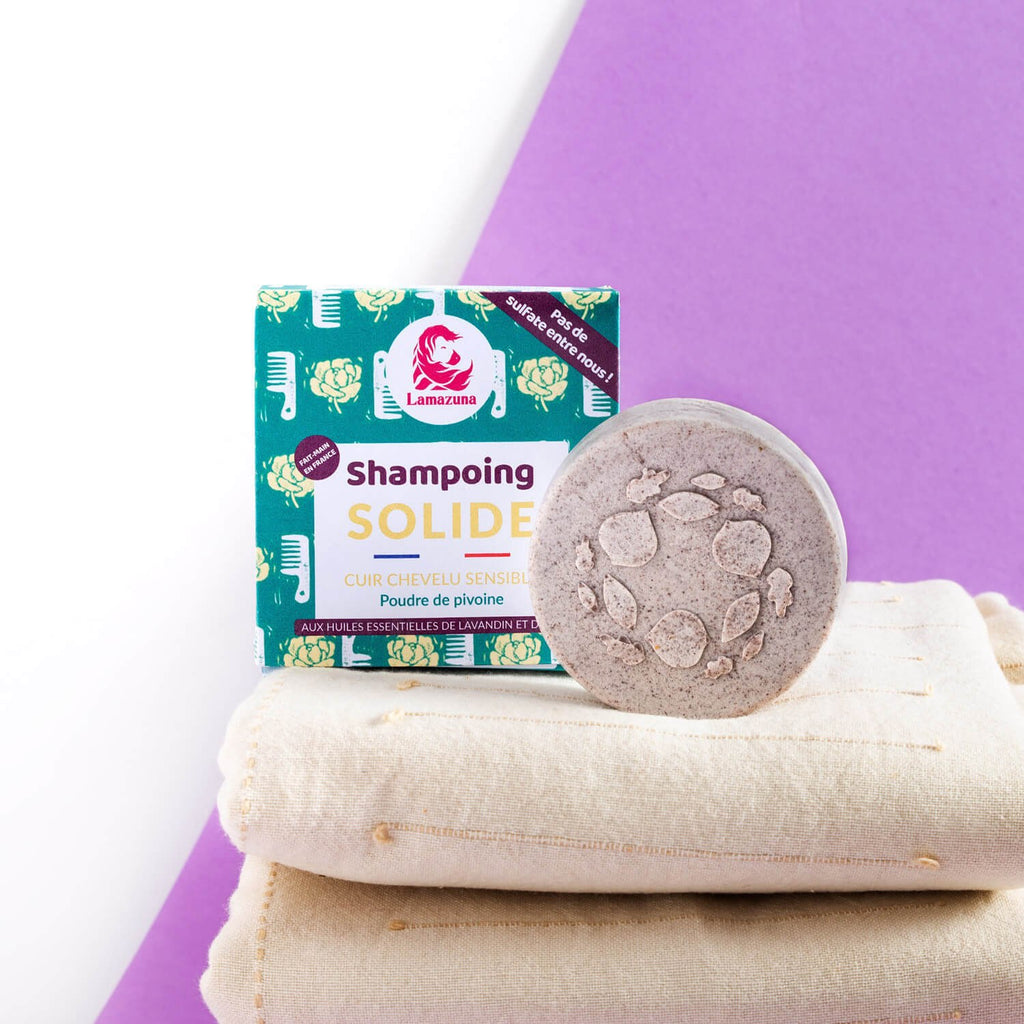Lamazuna Solid Shampoo Sensitive Scalp - Peony Powder - Guardian Angel Naturals