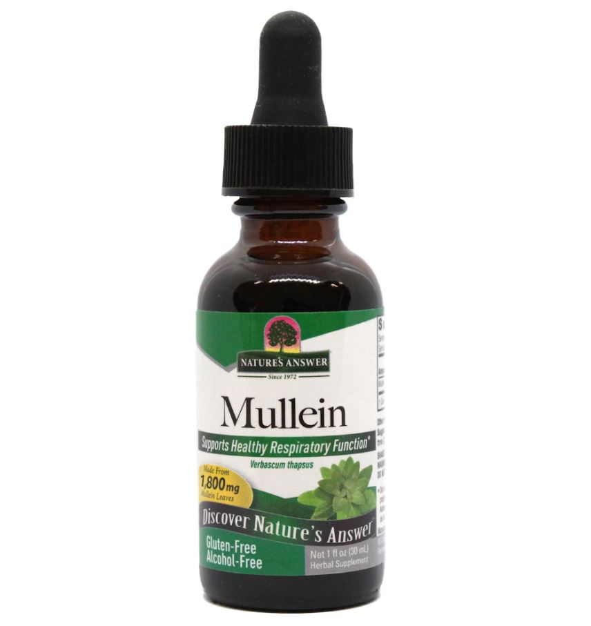 Natures Answer Mullein Leaf 1800mg Alcohol Free - Natural Respiratory Health Support - Guardian Angel Naturals