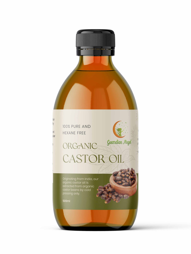 Organic Castor Oil - Cold Pressed, Ethically Sourced and Hexane Free - Guardian Angel Naturals