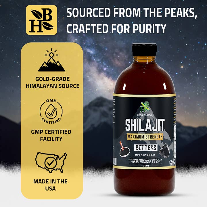 Shilajit Living Bitters  - Energy Boosting Blend 500ml - Guardian Angel Naturals
