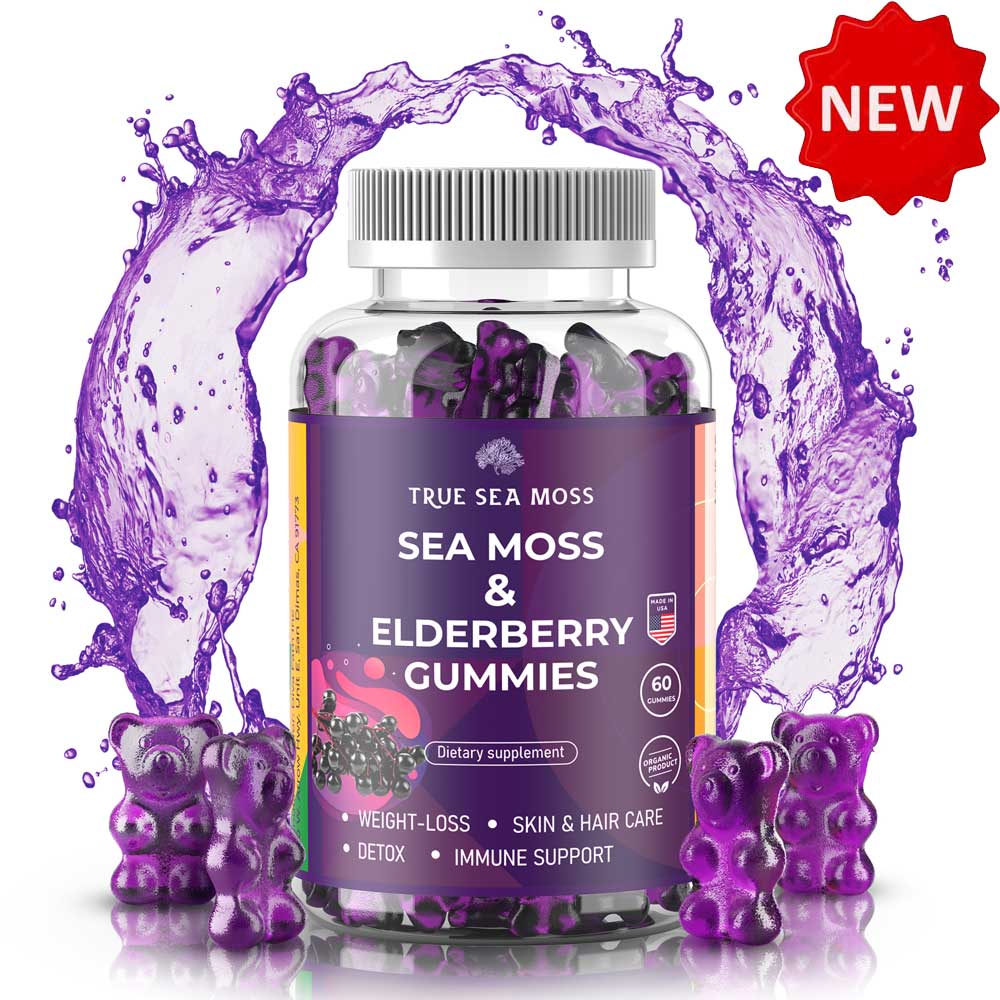 True Sea Moss & Elderberry Gummies - Adults & Children - Guardian Angel Naturals