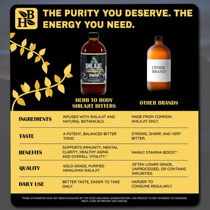Shilajit Living Bitters  - Energy Boosting Blend 500ml - Guardian Angel Naturals