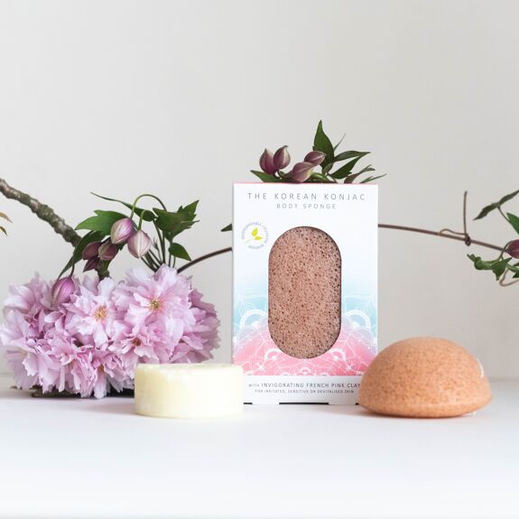 The Mandala Pink Clay Body Sponge - Guardian Angel Naturals