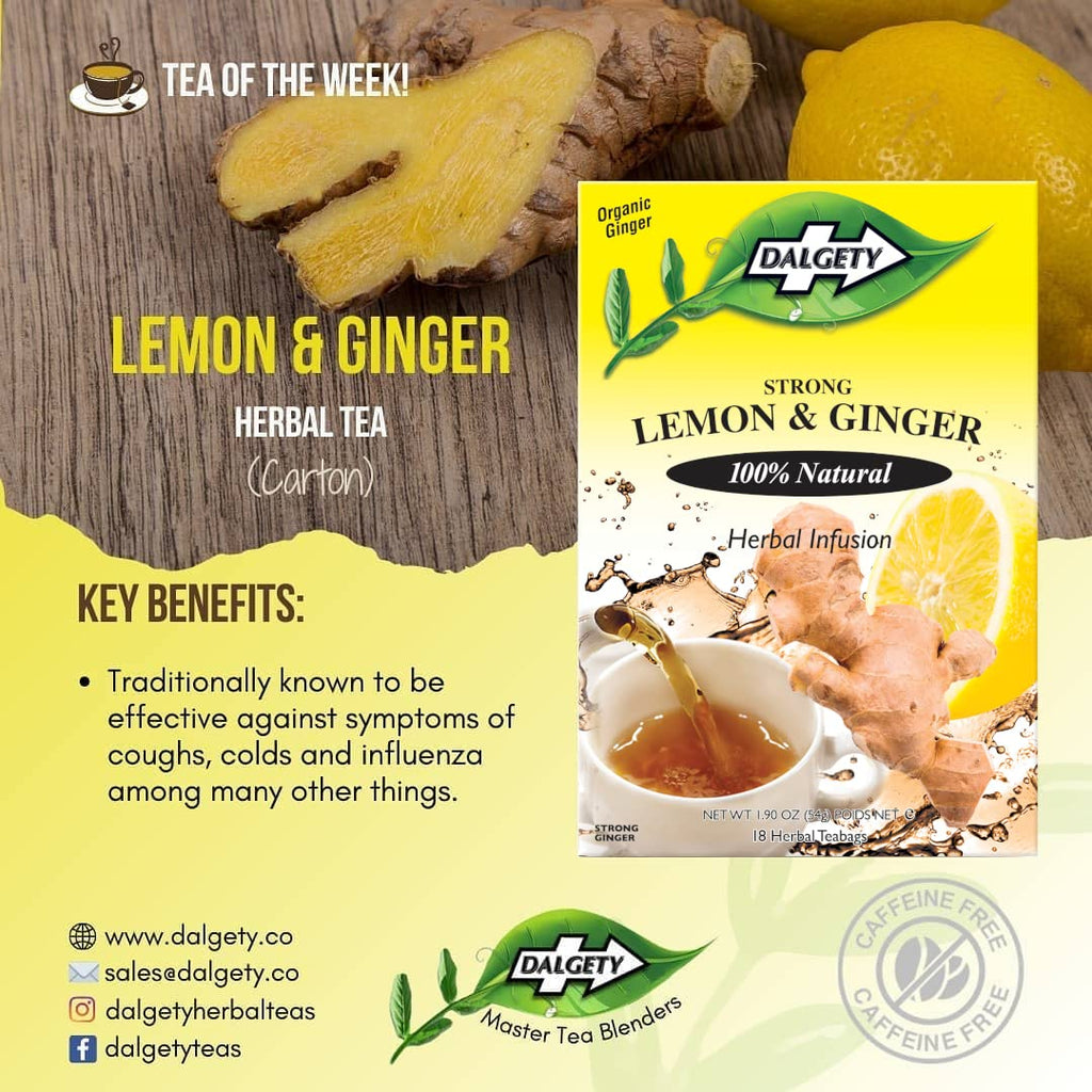 Dalgety Lemon & Ginger Herbal Infusion - 18 Tea Bags - Guardian Angel Naturals