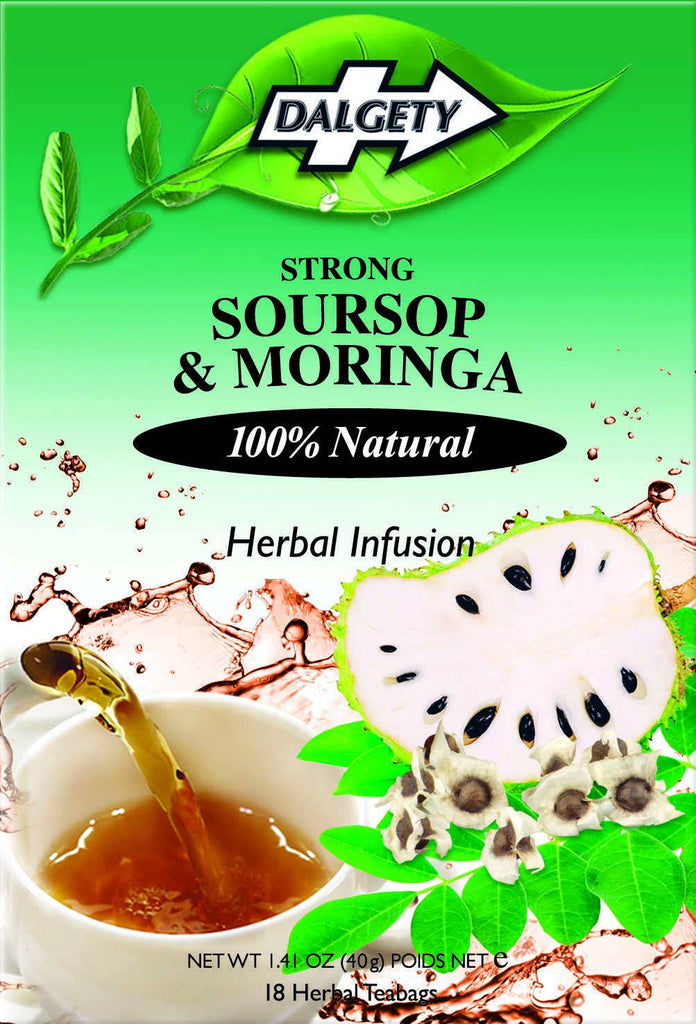 Dalgety Soursop & Moringa Herbal Infusion - 18 Tea Bags - Guardian Angel Naturals