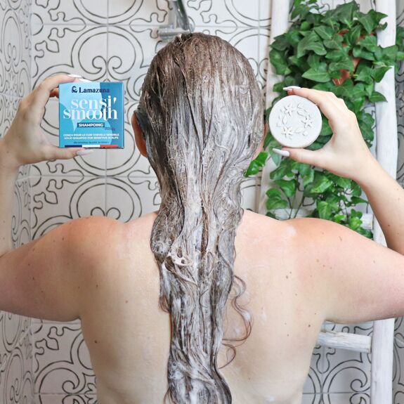 Lamazuna Solid Shampoo Sensitive Scalp - Peony Powder - Guardian Angel Naturals