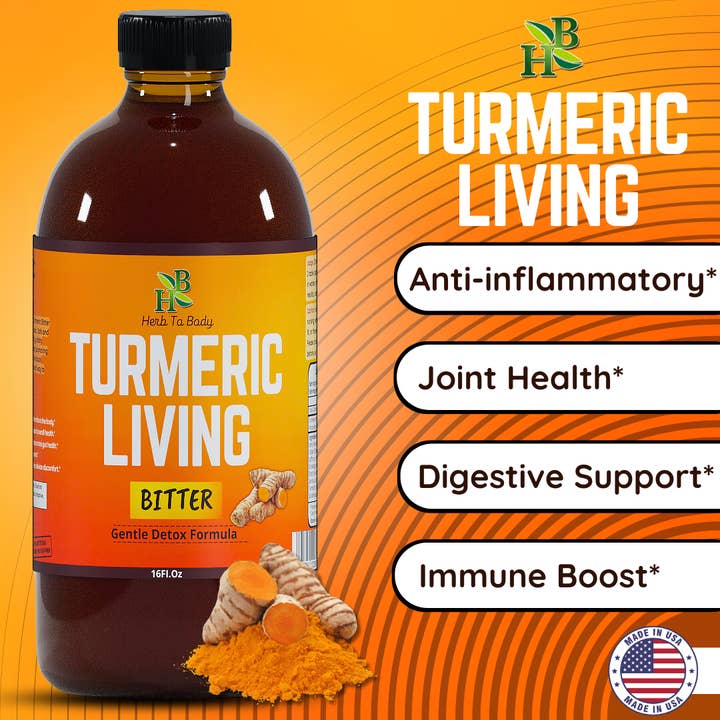 Turmeric Living Bitter  - Gentle Detox Formula 500ml - Guardian Angel Naturals