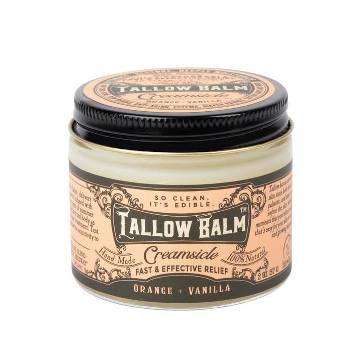 Organic Tallow Balm- Creamsicle - Vanilla & Orange Scent - Guardian Angel Naturals