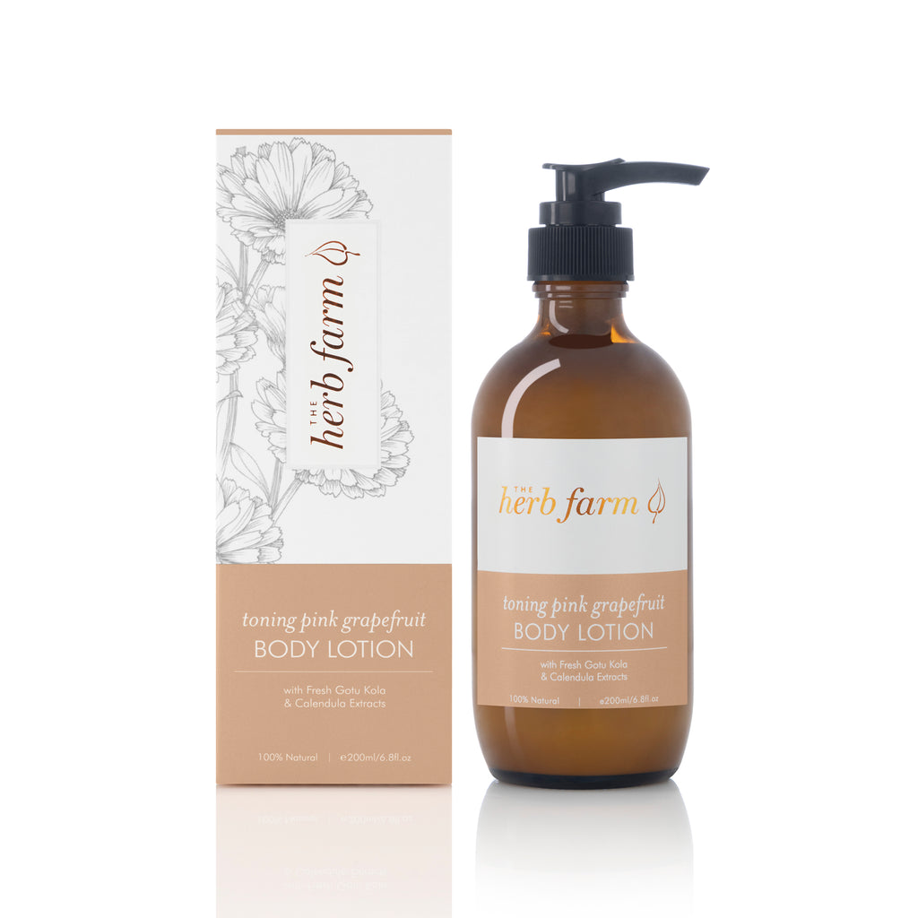 Toning Pink Grapefruit Body Lotion - The Herb Farm - Guardian Angel Naturals