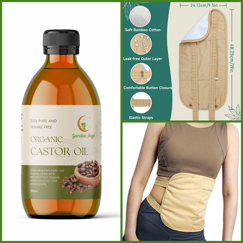 Castor Oil Pack - Castor Oil & Body Wrap - Guardian Angel Naturals