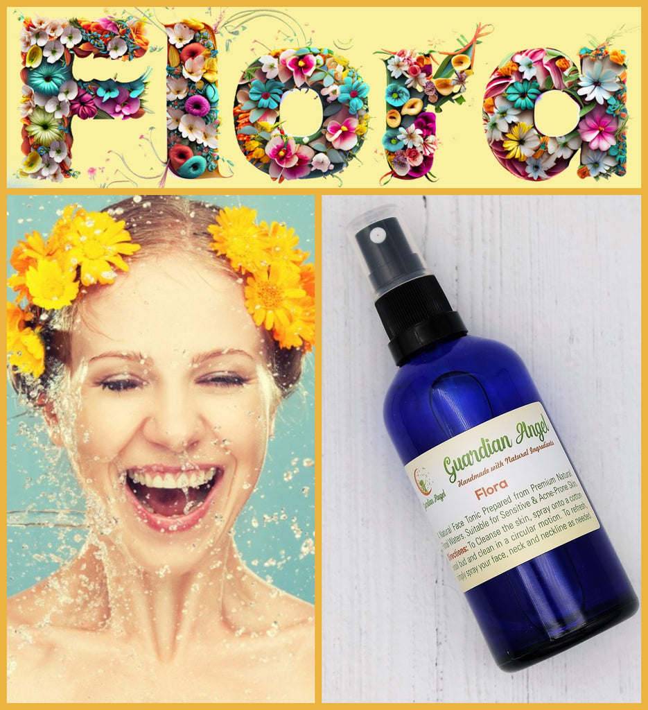 Flora - Natural Face Tonic- Rose, Chamomile, Manuka, Vitamin C - Guardian Angel Naturals