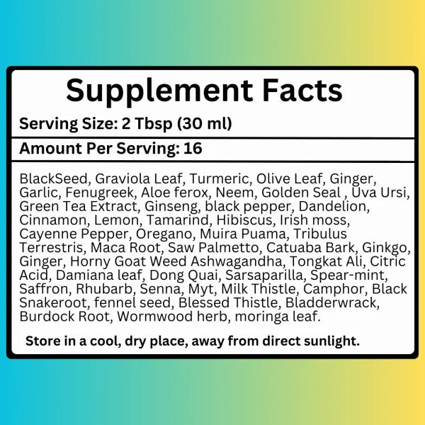 Natural Black Seed Herbal Bitter - Energy, Digestion & Detox 500ml - Guardian Angel Naturals
