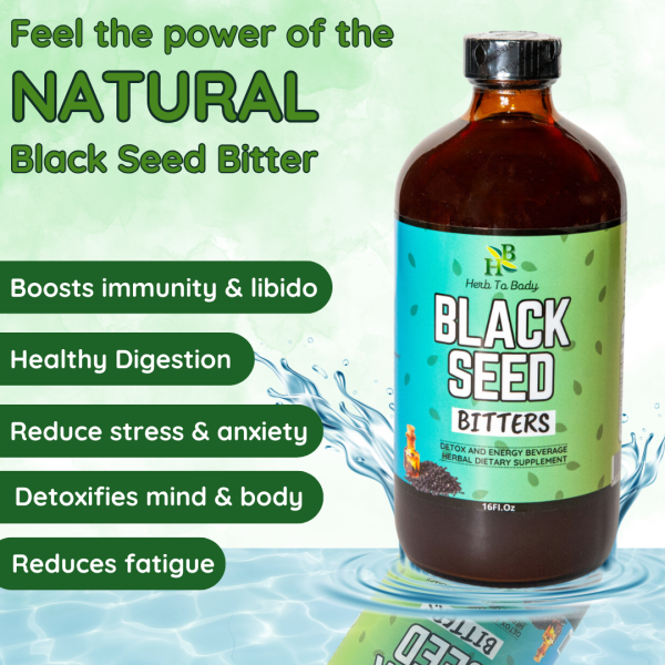 Natural Black Seed Herbal Bitter - Energy, Digestion & Detox 500ml - Guardian Angel Naturals