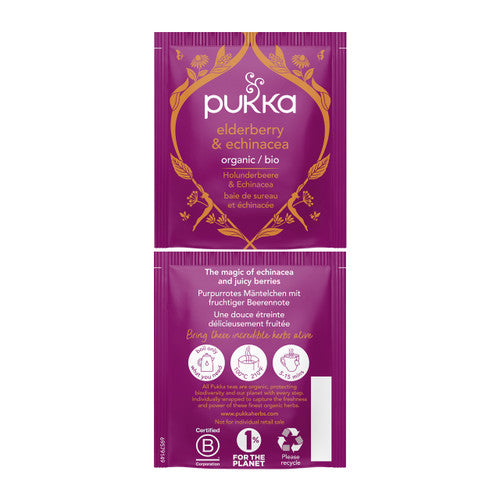 Pukka Elderberry and Echinacea Organic Herbal Tea - 20 Bags - Guardian Angel Naturals