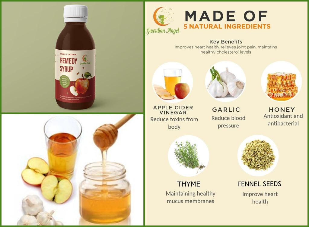 Angel's Natural Remedy Syrup - Vinegar, Garlic & Honey - Guardian Angel Naturals
