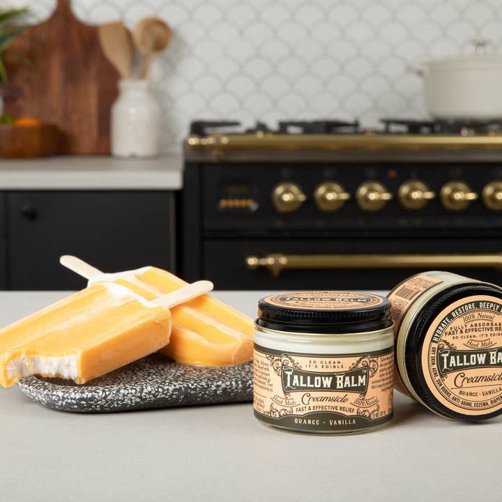 Organic Tallow Balm- Creamsicle - Vanilla & Orange Scent - Guardian Angel Naturals