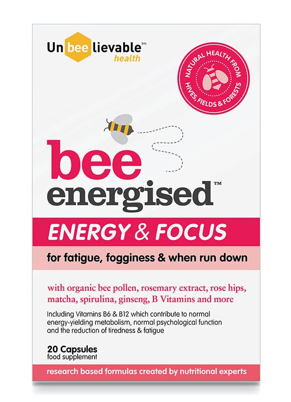 Bee Energised Energy and Focus - 20 Capsules - Guardian Angel Naturals