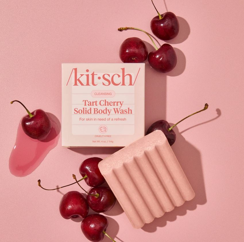 Kitsch Cleansing Tart Cherry Solid Body Wash - Guardian Angel Naturals