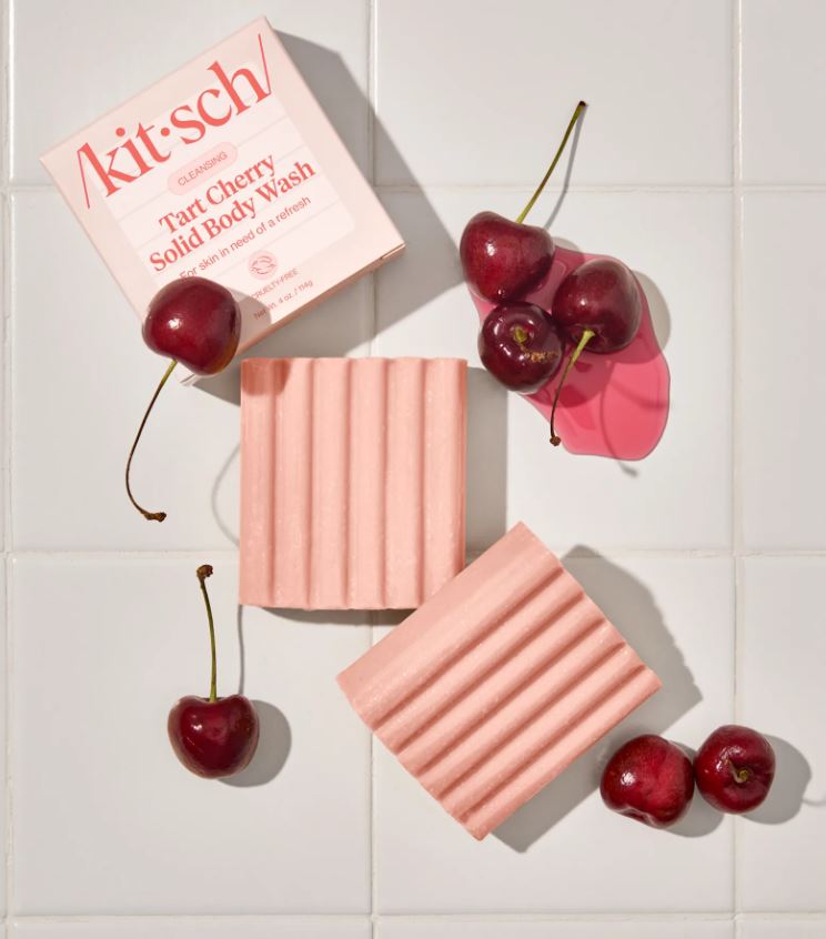 Kitsch Cleansing Tart Cherry Solid Body Wash - Guardian Angel Naturals