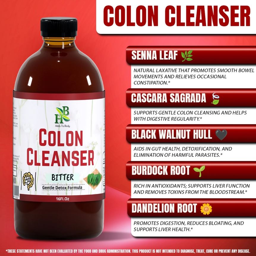 Natural Colon Cleanse Bitter - Gentle Colon Cleansing Formula 500ml - Guardian Angel Naturals