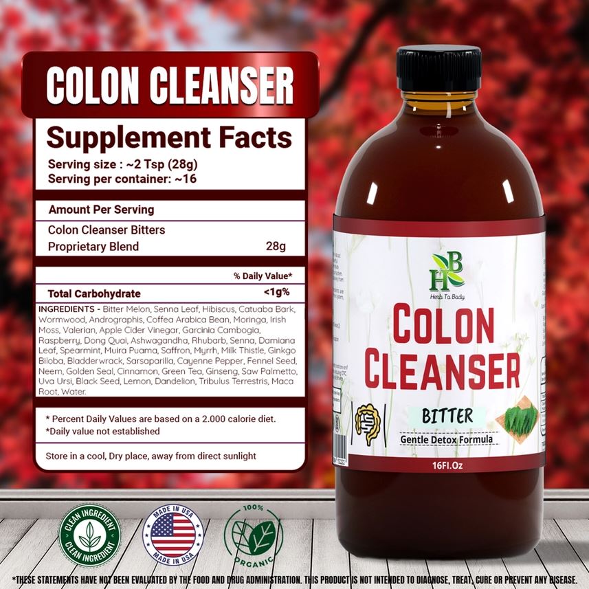 Natural Colon Cleanse Bitter - Gentle Colon Cleansing Formula 500ml - Guardian Angel Naturals