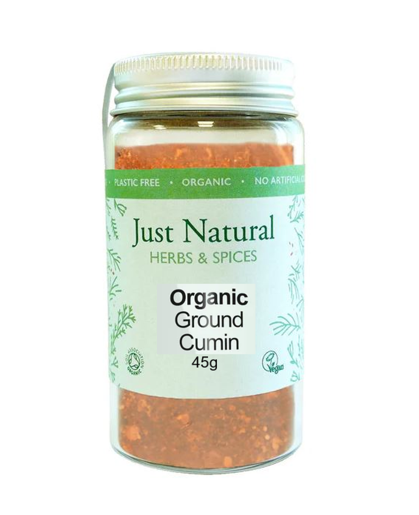 Just Natural Organic Ground Cumin - 45g Jar - Guardian Angel Naturals