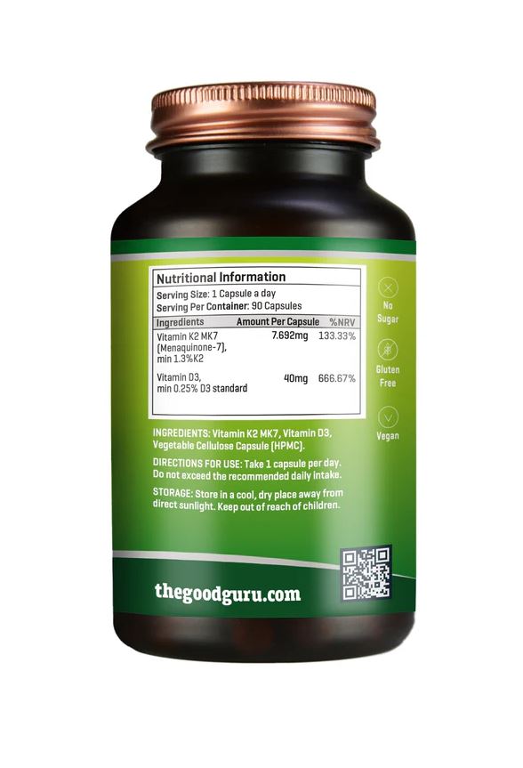 VEGAN Vitamin D3+K2 - Guardian Angel Naturals
