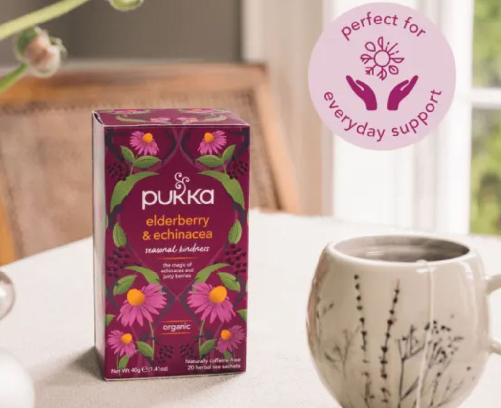 Pukka Elderberry and Echinacea Organic Herbal Tea - 20 Bags - Guardian Angel Naturals