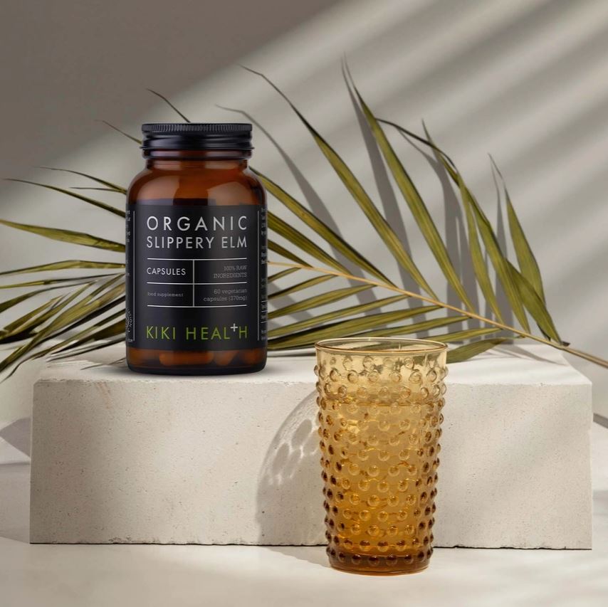 Organic Slippery Elm Capsules - 60 Vegicaps - Guardian Angel Naturals