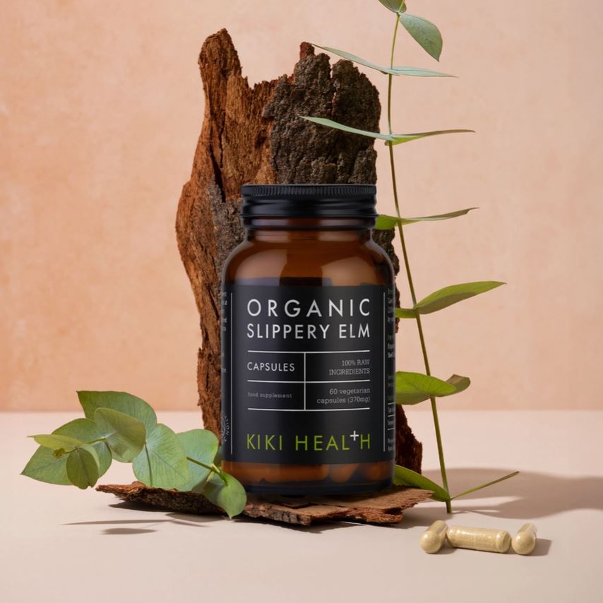 Organic Slippery Elm Capsules - 60 Vegicaps - Guardian Angel Naturals