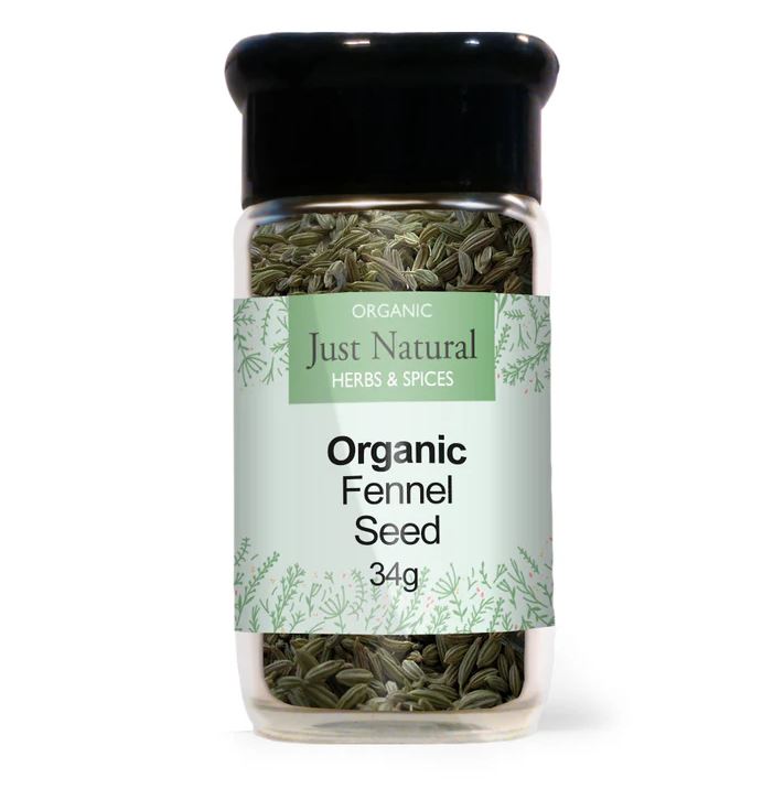 Organic Fennel Seed - Glass Jar 45g - Guardian Angel Naturals