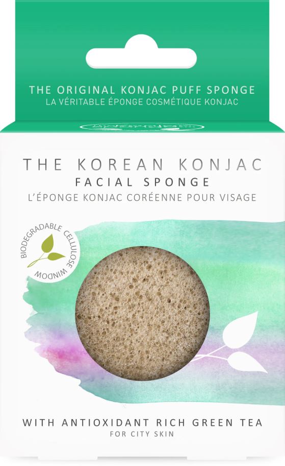 Konjac Premium Facial Puff Sponge With Green Tea - Guardian Angel Naturals