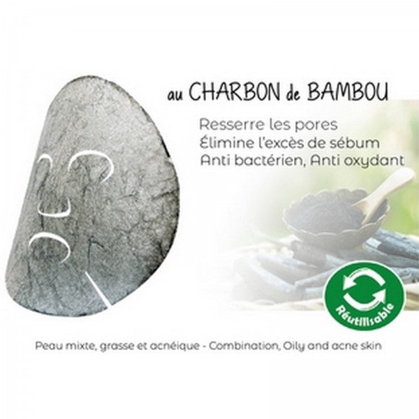 Reusable Konjac Mask Bamboo Charcoal - Acne Prone Skin & Blackheads - Guardian Angel Naturals