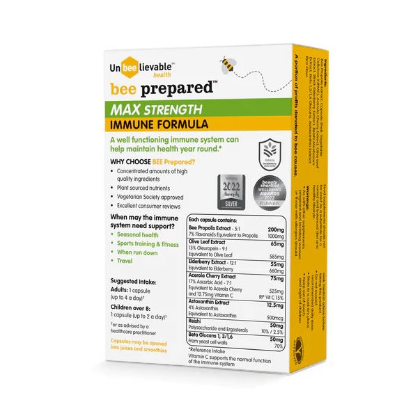 Bee Prepared MAX STRENGTH Immune Formula - 30 Capsules - Guardian Angel Naturals