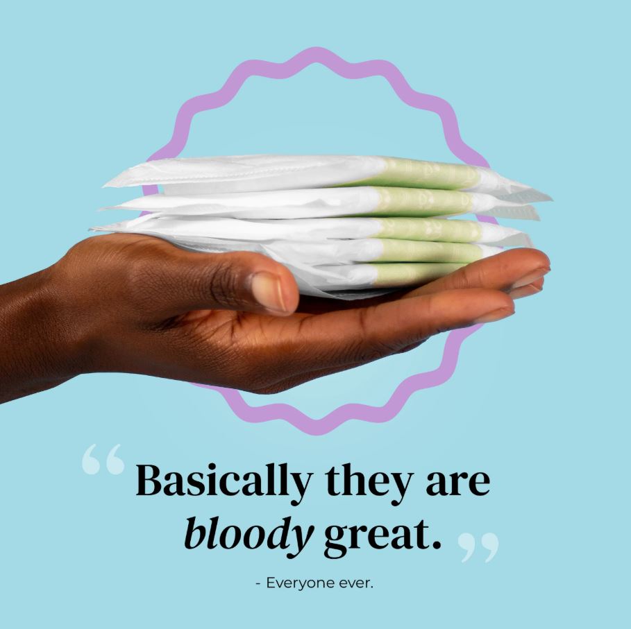 Mooncup Pads with Wings - Medium/Day Ultra Soft Organic Cotton - Guardian Angel Naturals