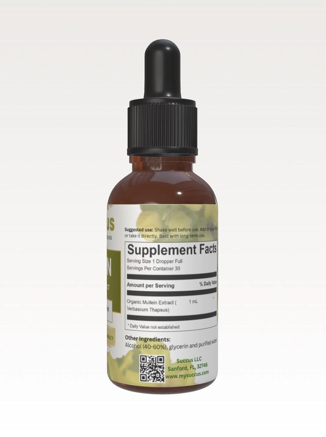 Organic Mullein Leaf Tincture Respiratory/Viral -  with Alcohol 30ml - Guardian Angel Naturals