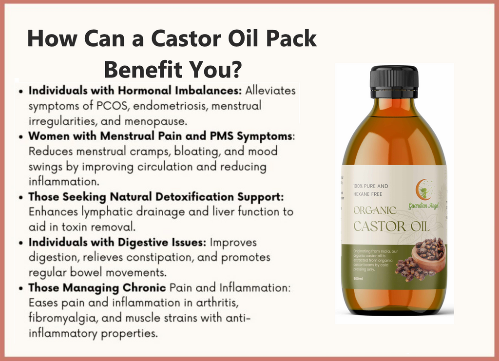Organic Castor Oil 2 Piece Pack with Bamboo Butterfly Body Wrap (Up to 40" Waist) - Guardian Angel Naturals