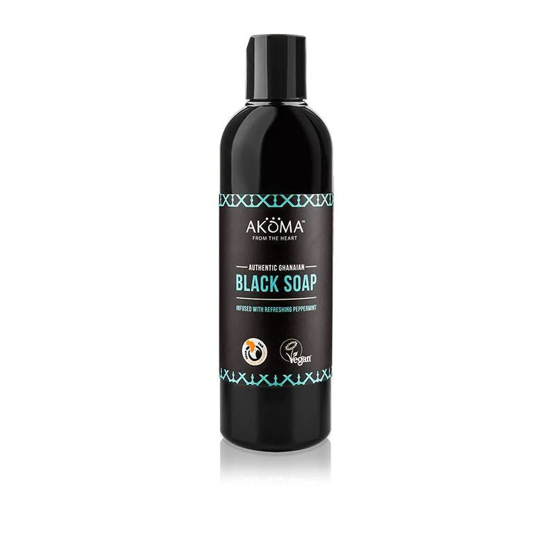 Organic Liquid African Black Soap with Peppermint 250ml - Guardian Angel Naturals