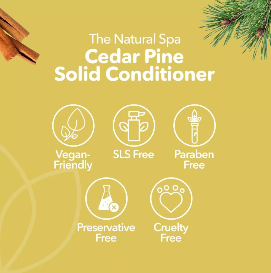 The Natural Spa - Cedar Pine Conditioner Bar - Guardian Angel Naturals