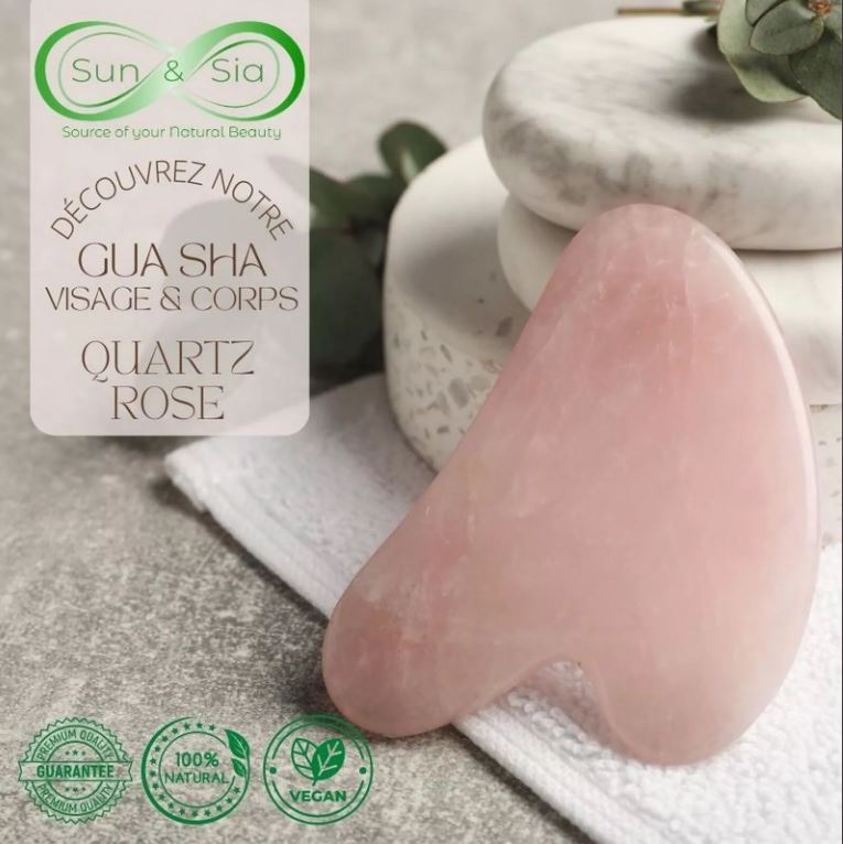 Rose Quartz Gua Sha Massager - Guardian Angel Naturals