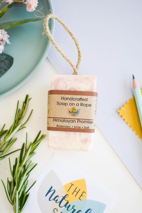 Himalayan Promise Soap On A Rope - Rosemary, Lime, Salt - Guardian Angel Naturals