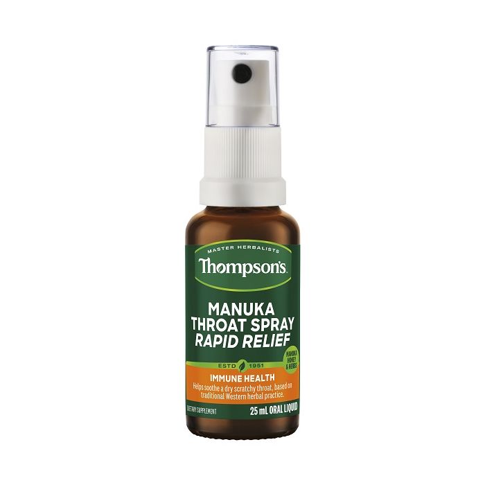 Thompson's Manuka Throat Spray Rapid Relief (Manuka UMF 5+) - Guardian Angel Naturals