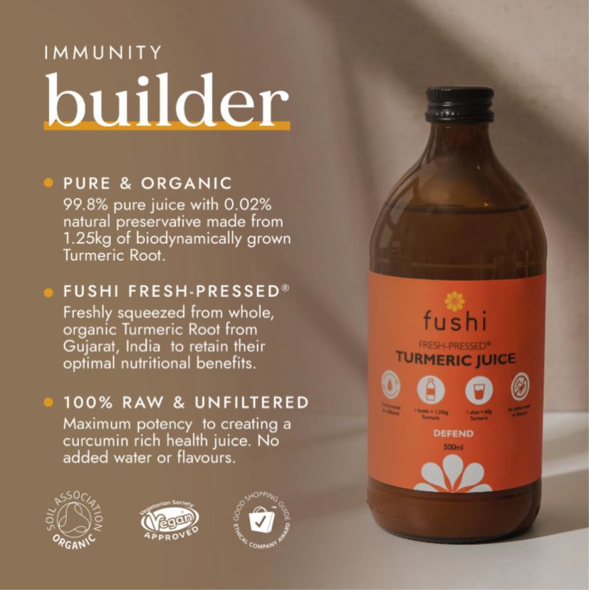 Fushi Fresh Pressed Turmeric Juice - 500ml - Guardian Angel Naturals