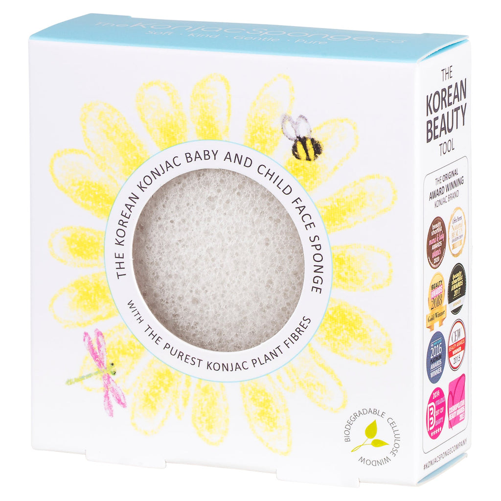 Premium Konjac Baby and Child Face Sponge - Gently Cleanses - Guardian Angel Naturals