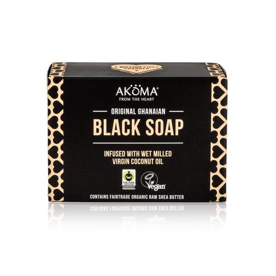 Akoma Fairly Traded Organic Black Soap - 145g - Guardian Angel Naturals