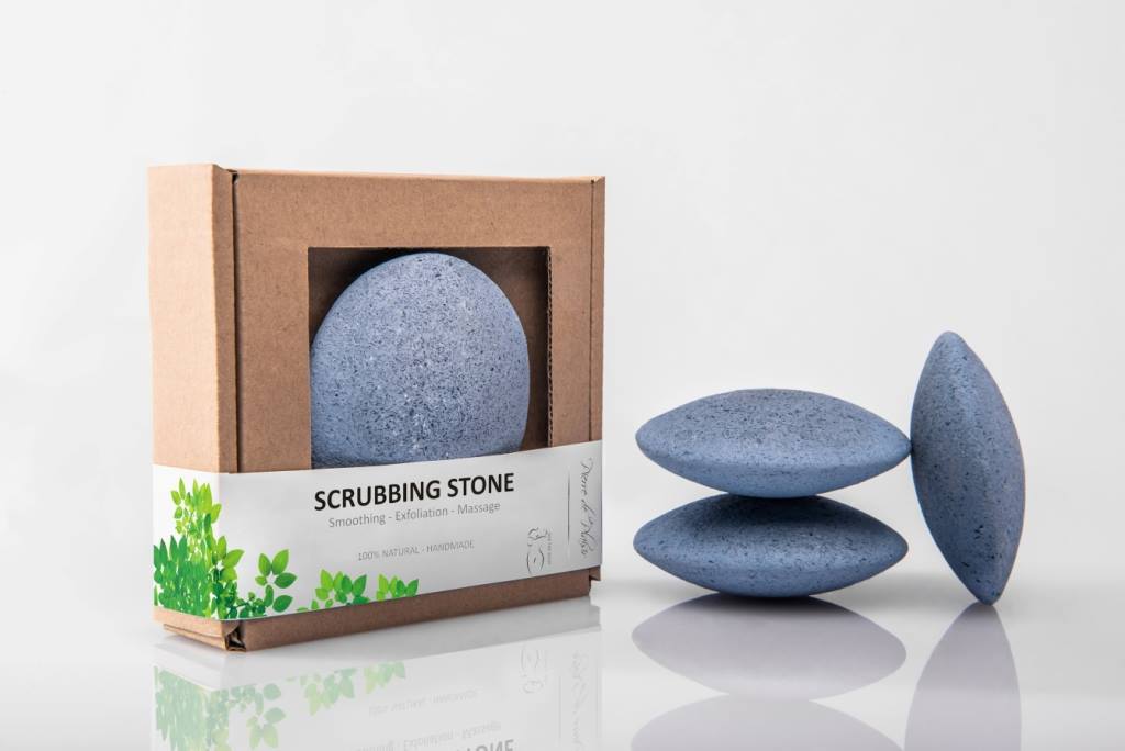 Natural Scrubbing Stone for Body - Blue 90g - Guardian Angel Naturals
