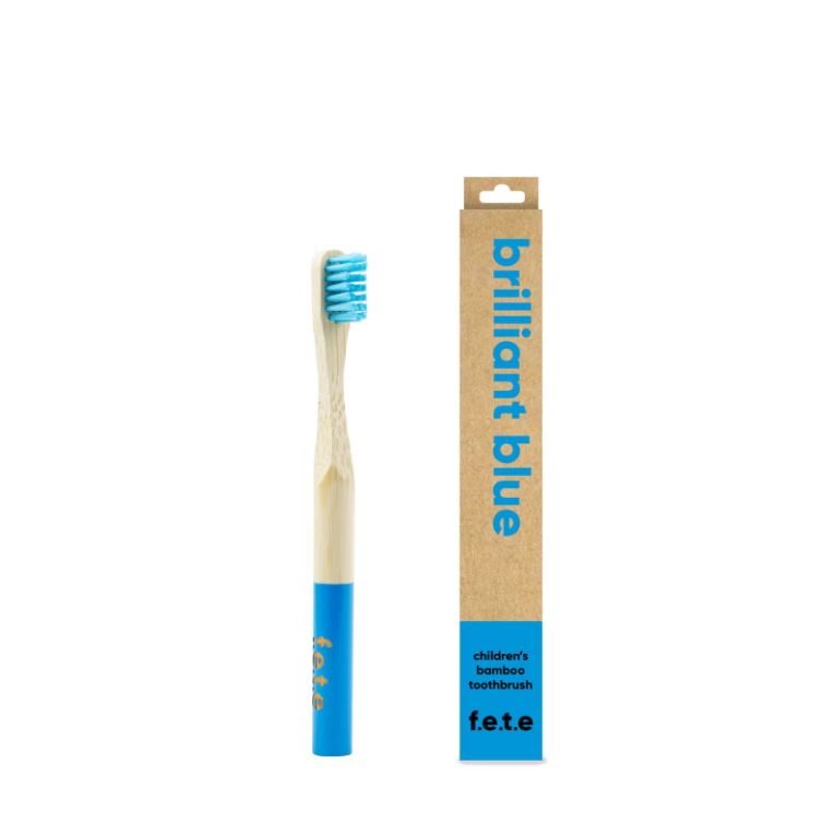 Brilliant Blue Children's Soft Bamboo Toothbrush - f.e.t.e - Guardian Angel Naturals