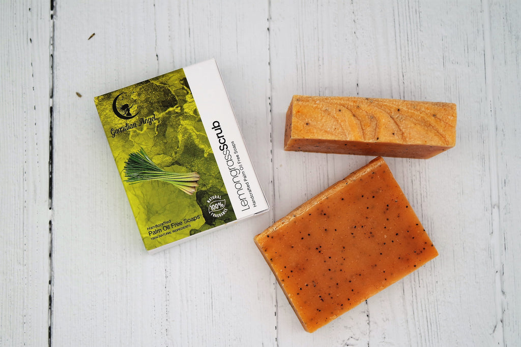 Lemongrass Scrub - Lemongrass & Poppy Seed Soap Bar 125g - Guardian Angel Naturals