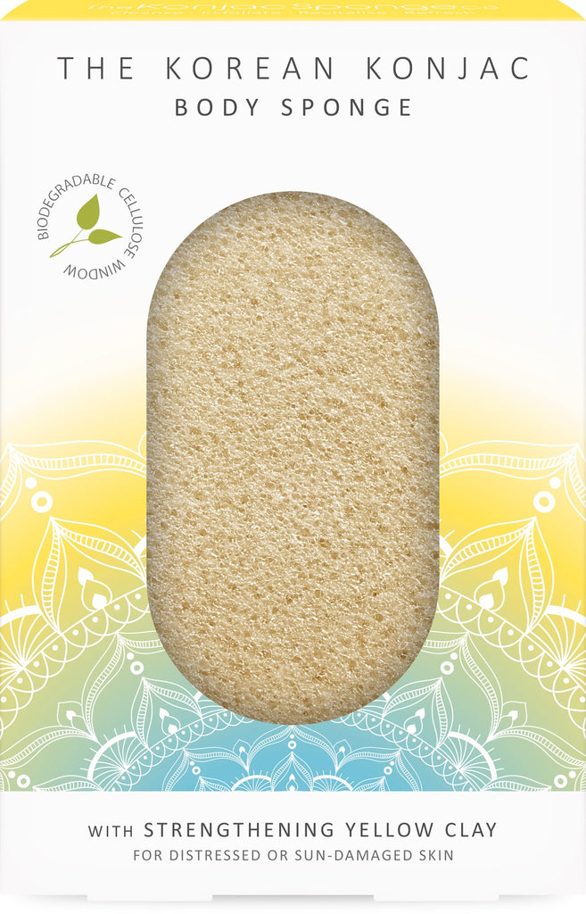 The Mandala Yellow Clay Body Sponge - For Distressed or Damaged Skin - Guardian Angel Naturals